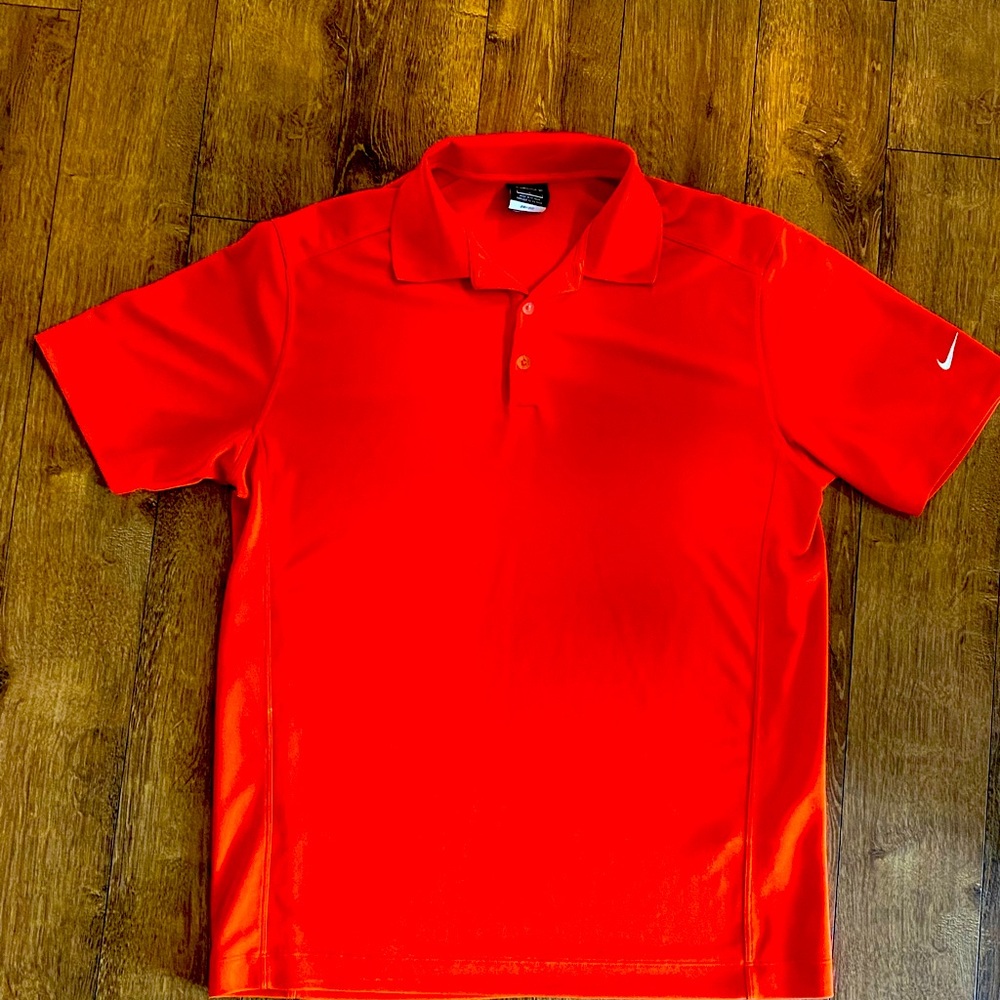 Large Orange Nike Golf Polo